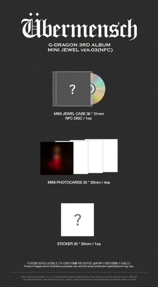 G-DRAGON 3rd Album [Übermensch] (MINI JEWEL Ver.)