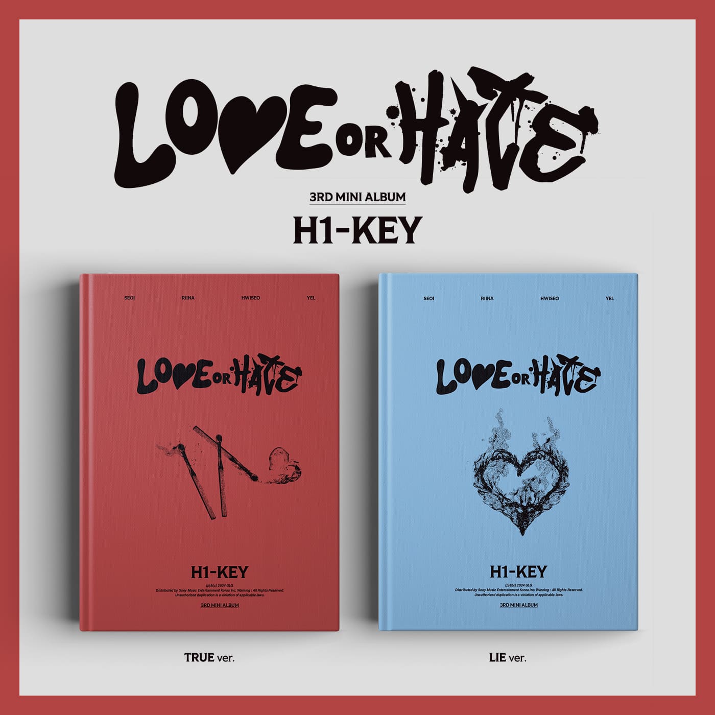 H1-KEY 3rd Mini Album [LOVE or HATE] (TRUE Ver. / LIE Ver.)