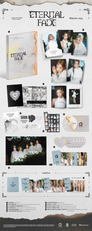 [PRE-ORDER] HEART OF WOMAN 1st Mini Album [ETERNAL FADE] (White Ver./Black Ver.)