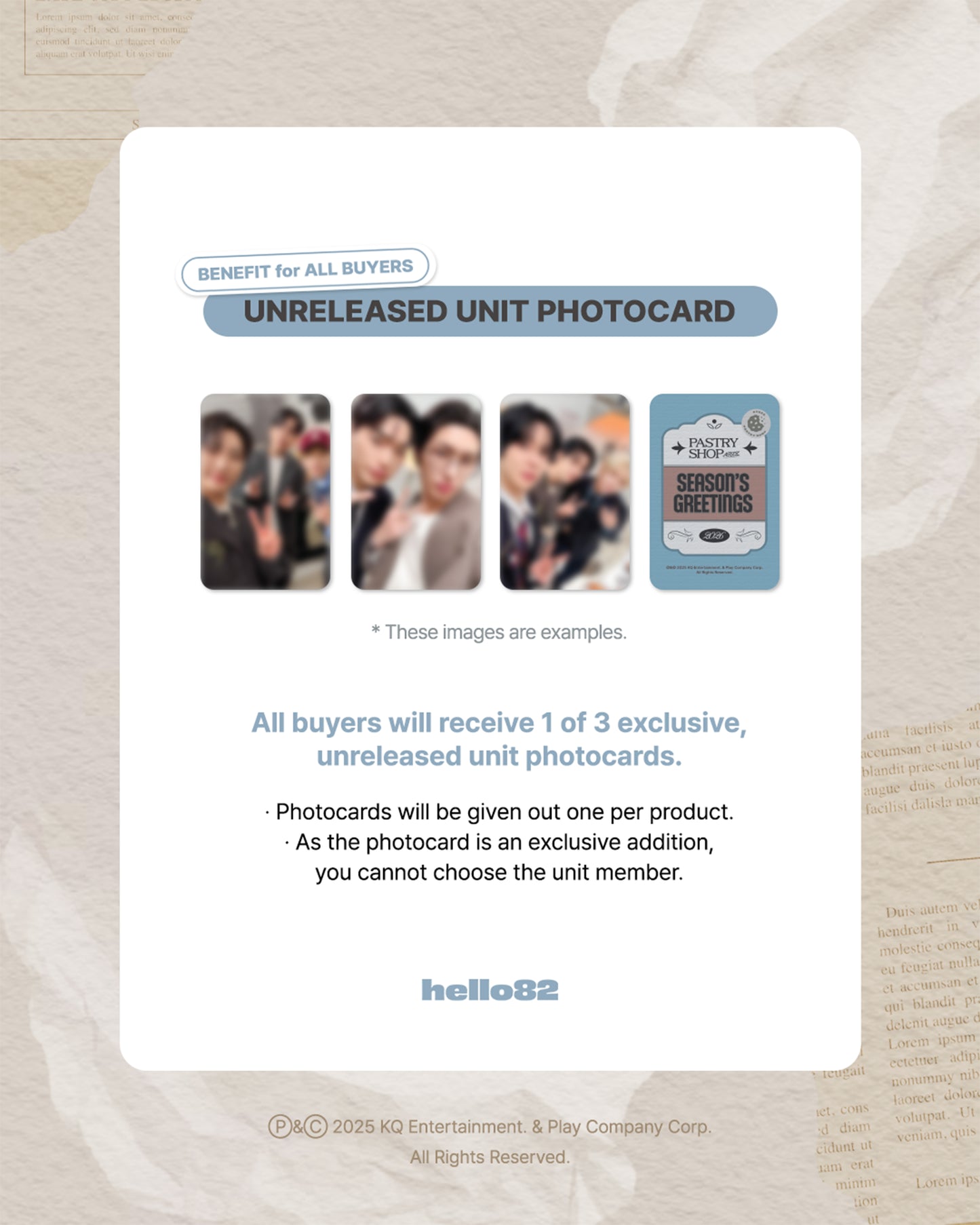 [PRE-ORDER] ATEEZ 2026 Season's Greetings [Pastry Shop] (hello82 Exclusive)