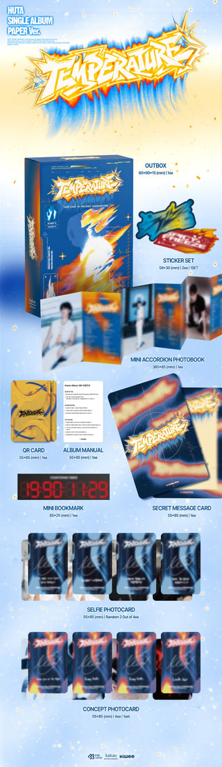 [PRE-ORDER] HUTA Single Album [TEMPERATURE] (PAPER Ver.) (KIWEE)