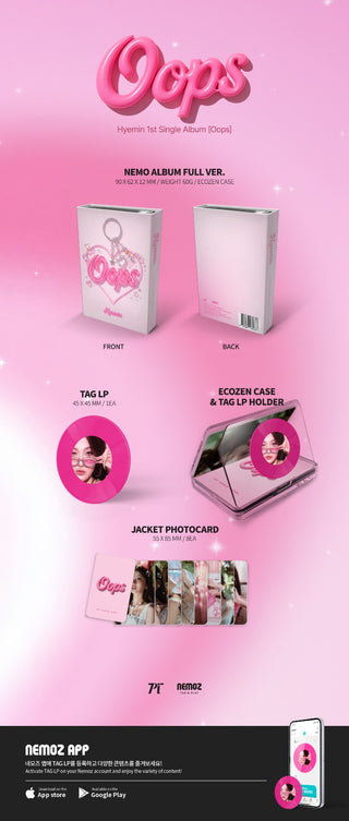 [PRE-ORDER] Hyemin 1st Single Album [Oops]