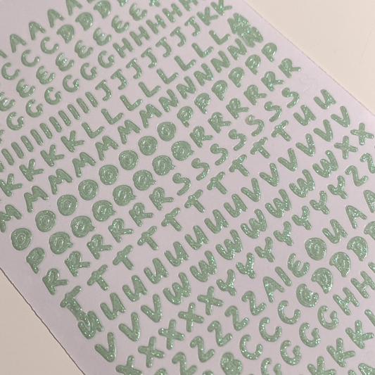 Jellie Italicized Letters Sticker Sheet