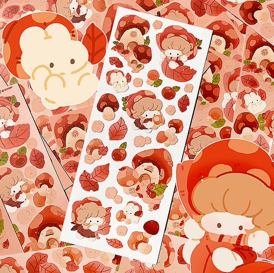 Mushroom Deco Sticker Sheet