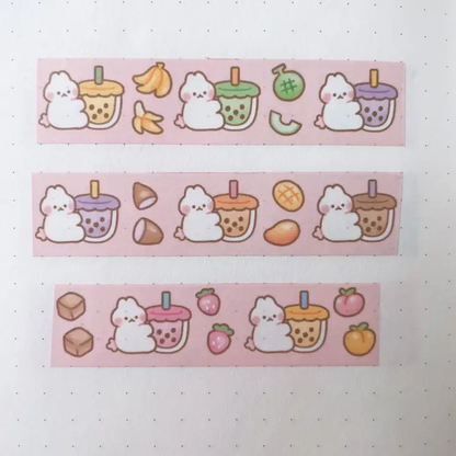 Boba Bunnies Washi Tape