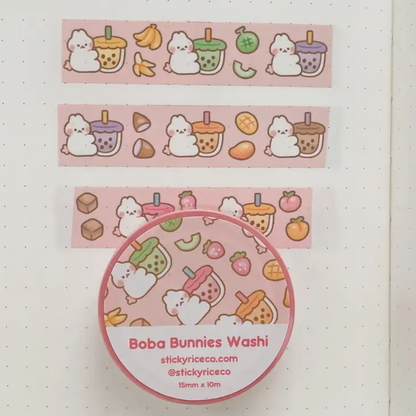 Boba Bunnies Washi Tape