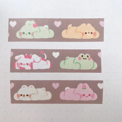 Laying Down Animals Washi Tape