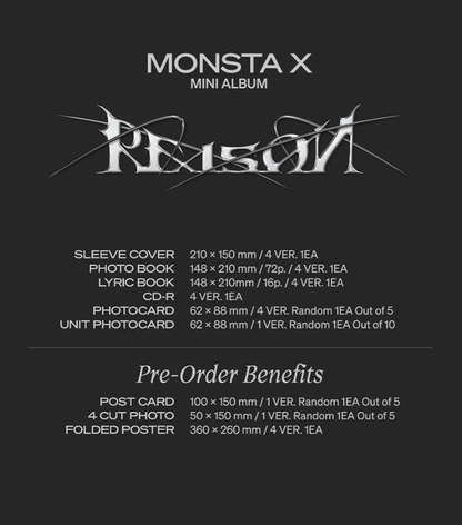 MONSTA X 12th Mini Album [REASON]