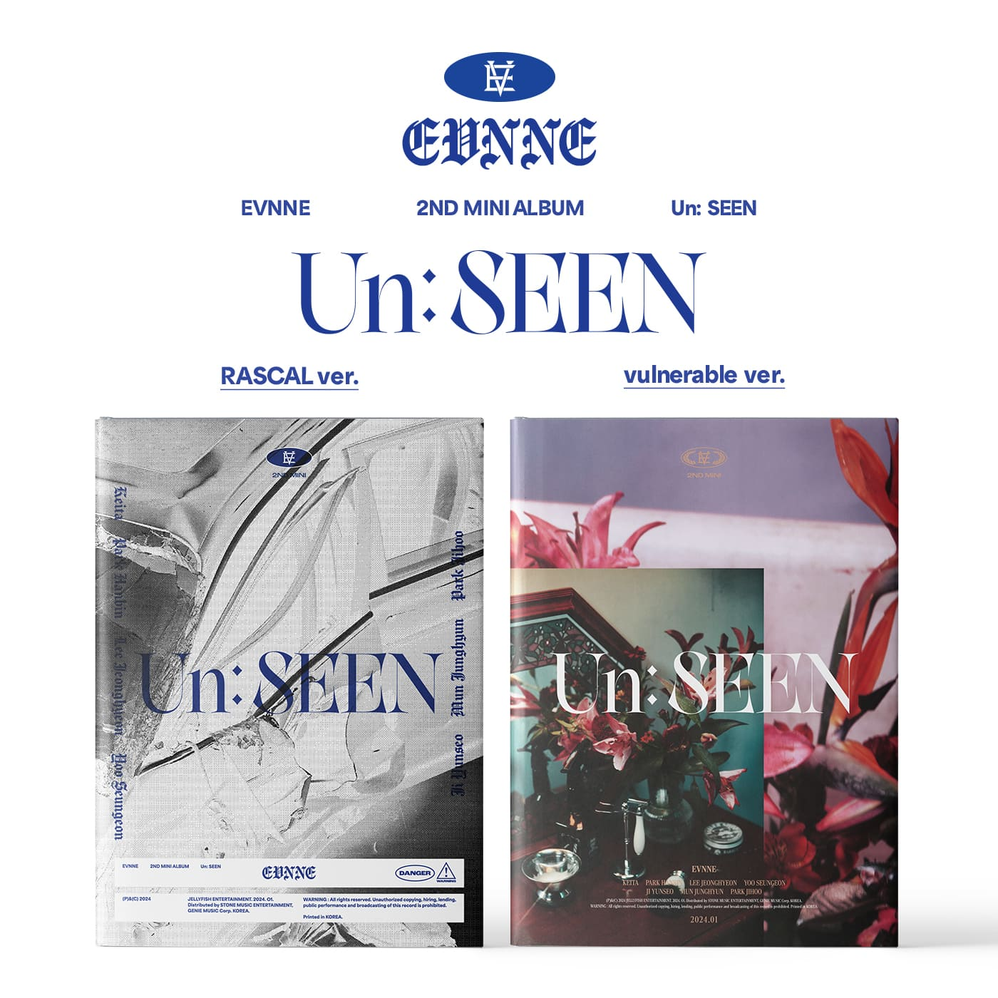 EVNNE 2nd Mini Album [Un: SEEN] (RASCAL Ver. / Vulnerable Ver.)