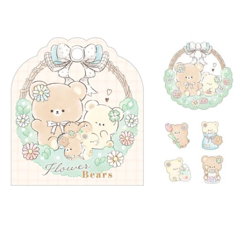 Flower Bears Mini Sticker Flake Pack