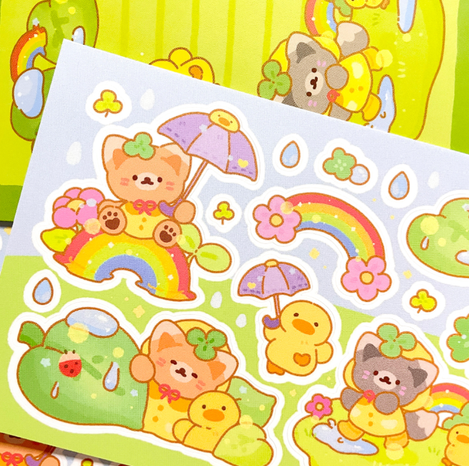 __maybean | Rainbow Moisture Sticker Sheet