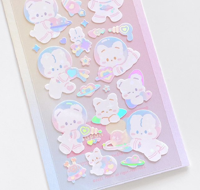 Heart Planet Babies Deco Sticker