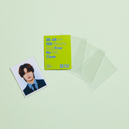 Clear Premium Photocard Sleeves, 38 x 48mm (Mini ID)