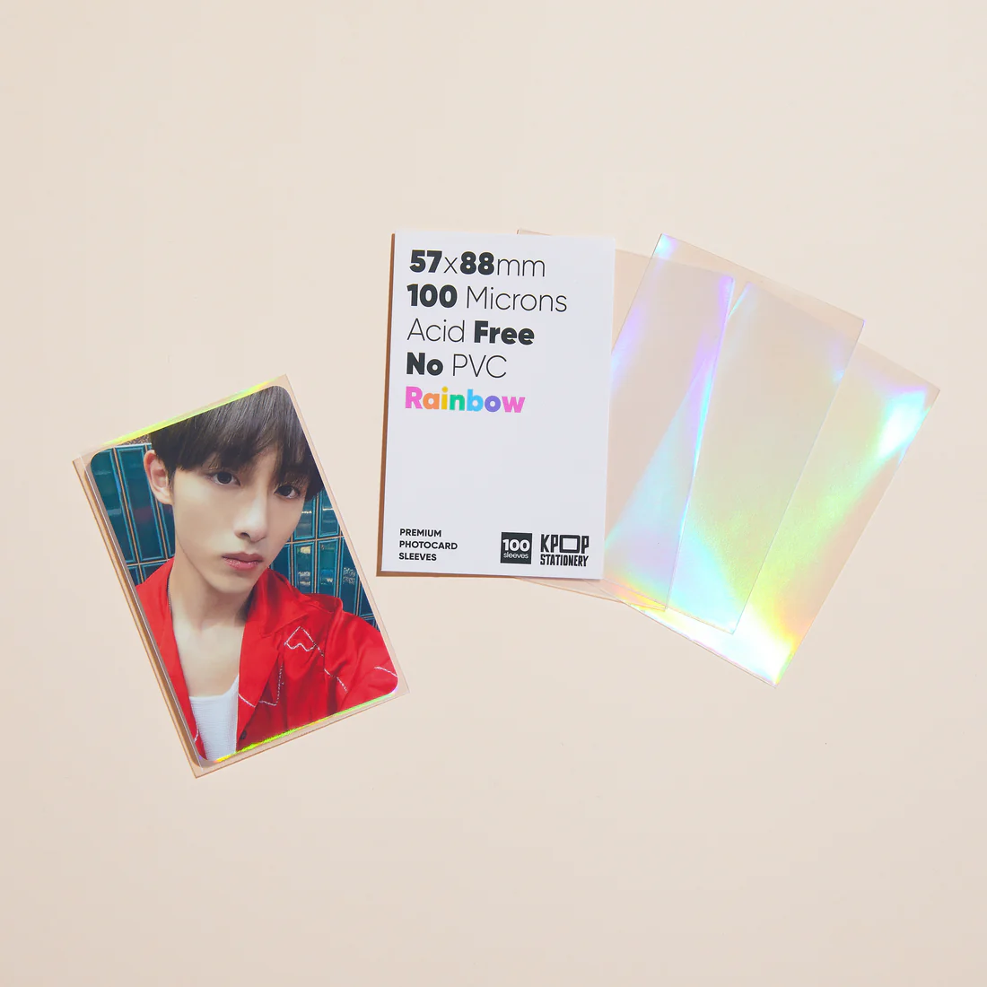 Holographic Rainbow Sleeves, 57 x 88mm