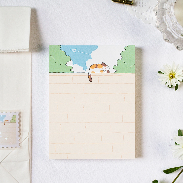 Cat on the Fence Memo Pad