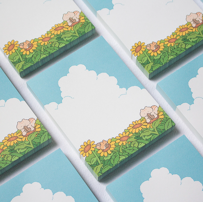 Squirrel  & Sunflower Picnic Memo Pad