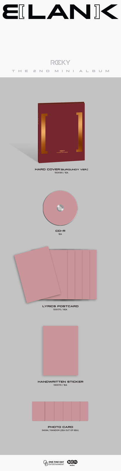 ROCKY 2nd Mini Album [BLANK] (Burgundy Ver. / White Ver.)