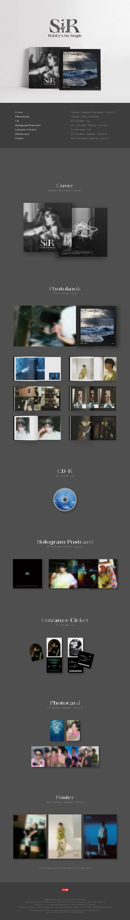 BOBBY (iKON) 1st Single Album [S.i.R]