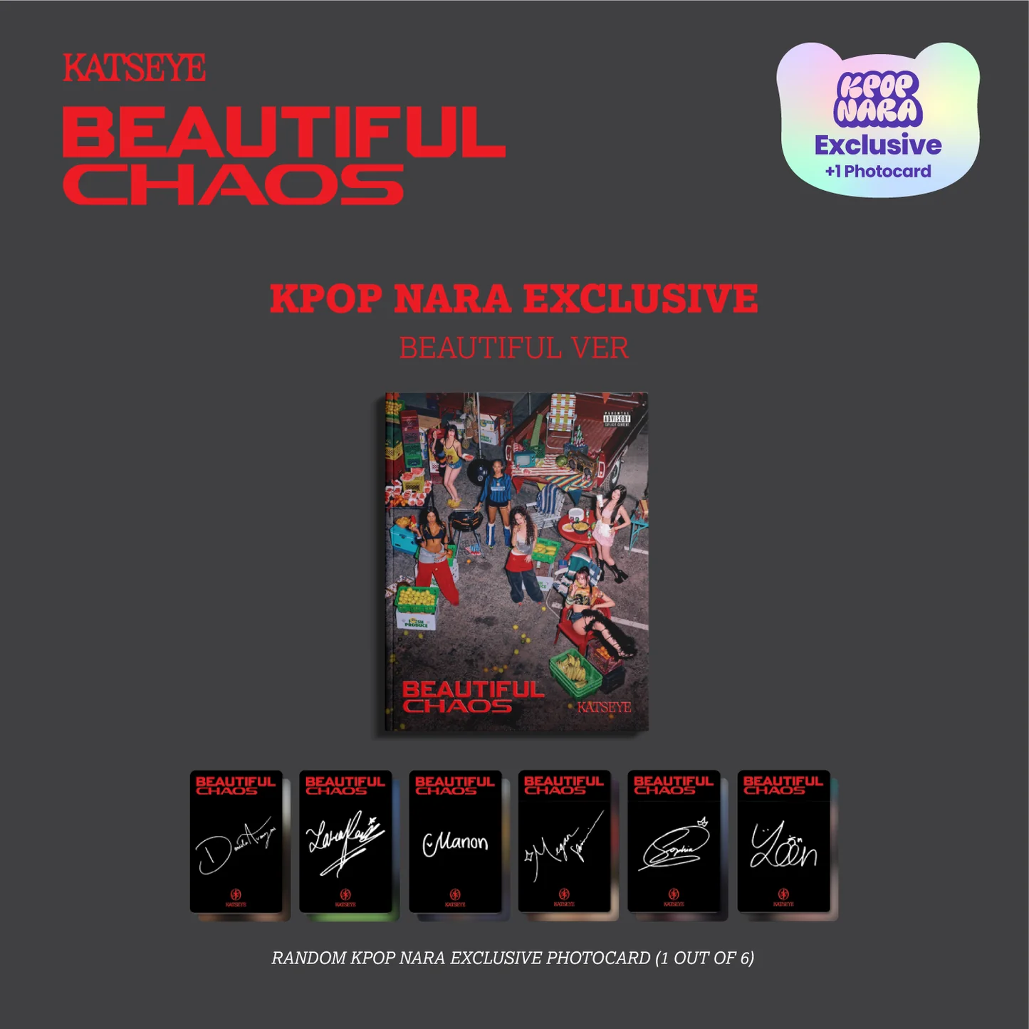 KATSEYE 2nd EP Album [BEAUTIFUL CHAOS] (BEAUTIFUL VER.) (KPOP NARA Exclusive)