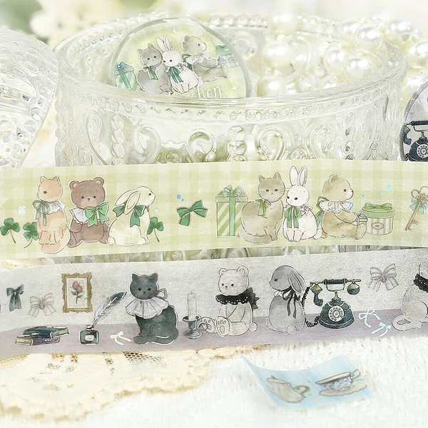 Marchen Party Silver & Gray Washi Tape
