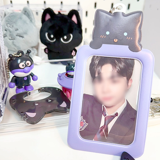 Jelly Black Cat Photocard Holder