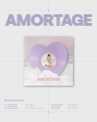 JISOO (BLACKPINK) Mini Album [AMORTAGE] (Heart Vinyl ver.)