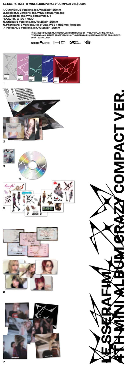 LE SSERAFIM 4th Mini Album [CRAZY] (COMPACT ver.)