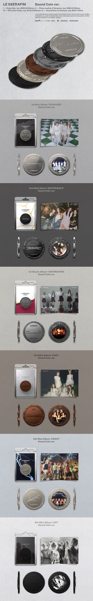 [PRE-ORDER] LE SSERAFIM 1st Studio Album Sound Coin Ver.