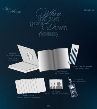 [PRE-ORDER] IN A MINUTE 1st Album [When the sun goes down : Midnight] (Midnight Ver. / Sunset Ver.)