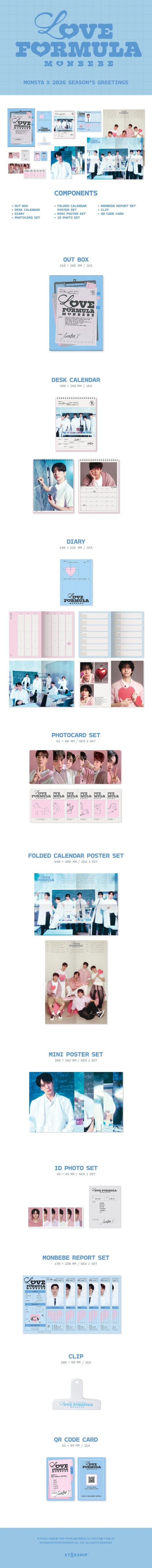 MONSTA X 2026 SEASON'S GREETINGS [LOVE FORMULA MONBEBE]