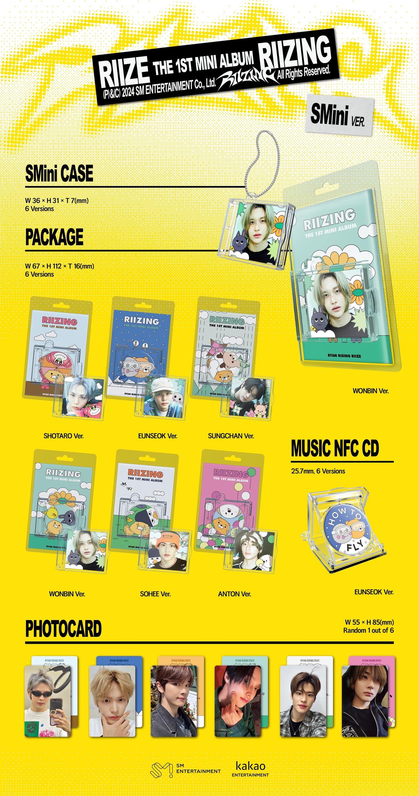 RIIZE 1st Mini Album [RIIZING] (SMini Ver.) (RRR 라라즈 Edition) (SMART Album)