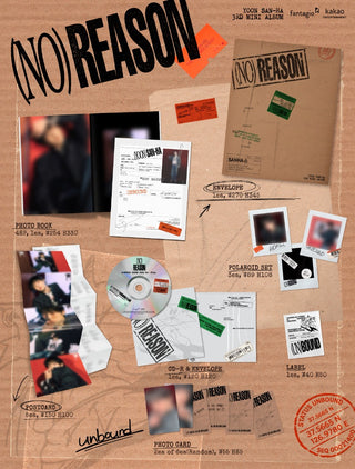 [PRE-ORDER] YOON SANHA (ASTRO) 3rd Mini Album [NO REASON] (UNDEFINED Ver. / UNBOUND Ver.)