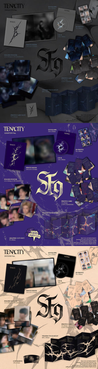[PRE-ORDER] SF9 2nd Album [TENACITY] (TENACITY Ver. / LIGHTEN Ver. / INTEND Ver.)