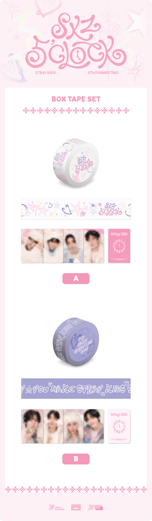 Stray Kids 5th Fanmeeting [SKZ 5'CLOCK] (BOX TAPE SET)