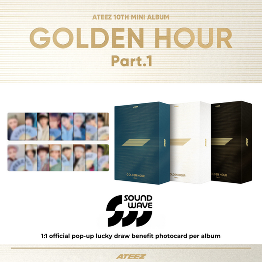 (Soundwave Lucky Draw 1.0) ATEEZ - 10TH MINI ALBUM [GOLDEN HOUR : Part.1] (Random Ver.)