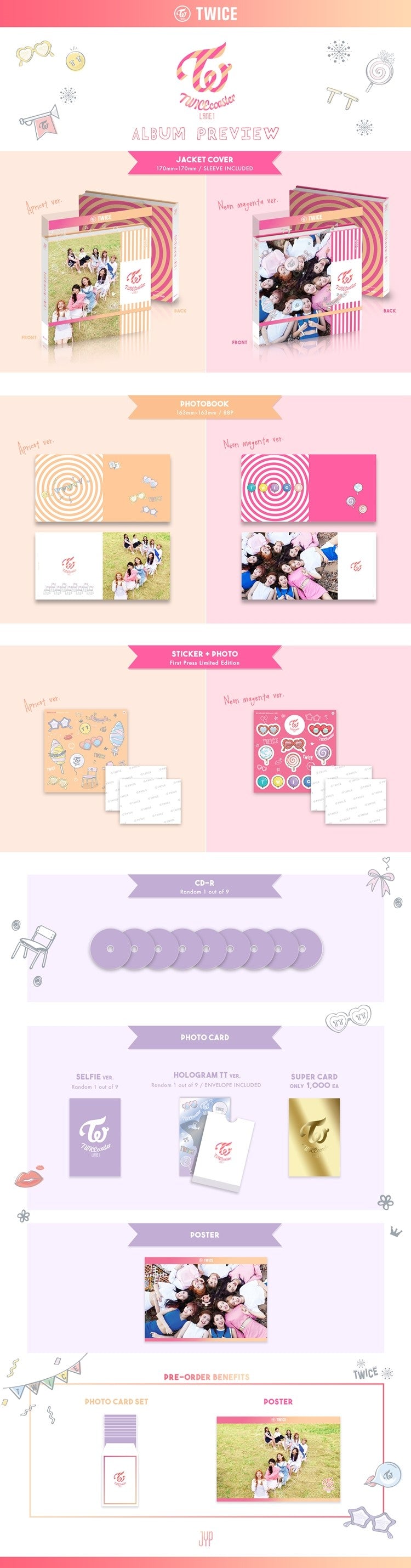 TWICE 3rd Mini Album [TWICECOASTER : LANE1]