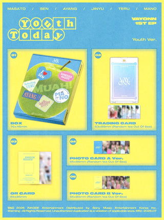 [PRE-ORDER] VAYONN 1st EP [Youth Today] (Youth Ver.)