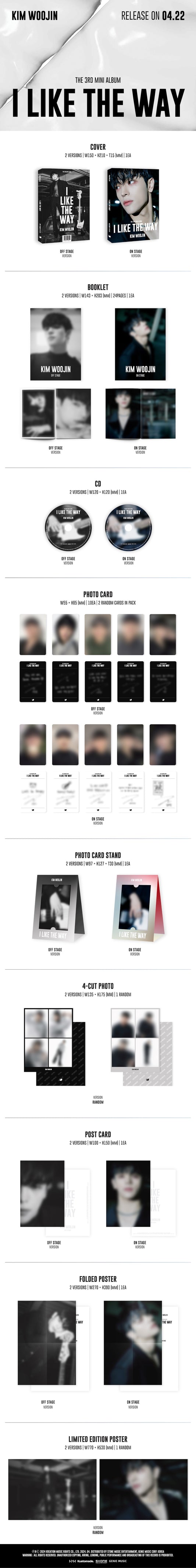 KIM WOOJIN 3rd MINI ALBUM [I LIKE THE WAY]