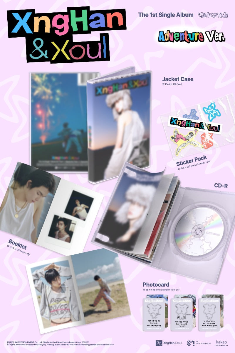XngHan&Xoul 1st Single Album [Waste No Time] (Adventure Ver.)