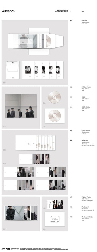 ZEROBASEONE 6th Mini Album [Ascend-] (11 Ver.)